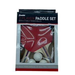 Franklin Paddle Set 2 Player 3 Table Tennis Balls Red Blue